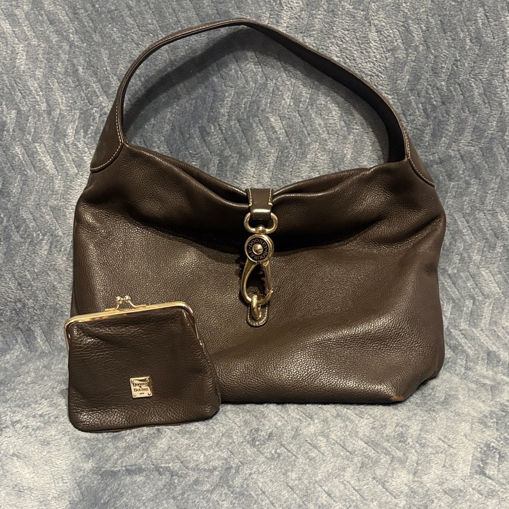 Dooney & Bourke Dark Brown Hobo Bag Set
